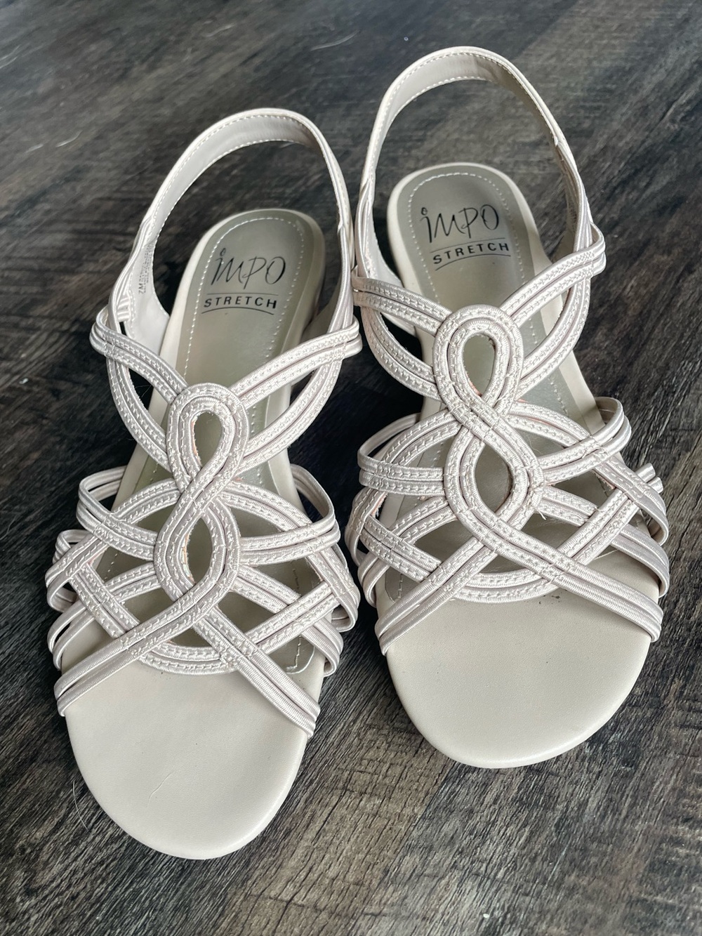 Impo Stretch Women’s Beige Strappy Slingback Sandals